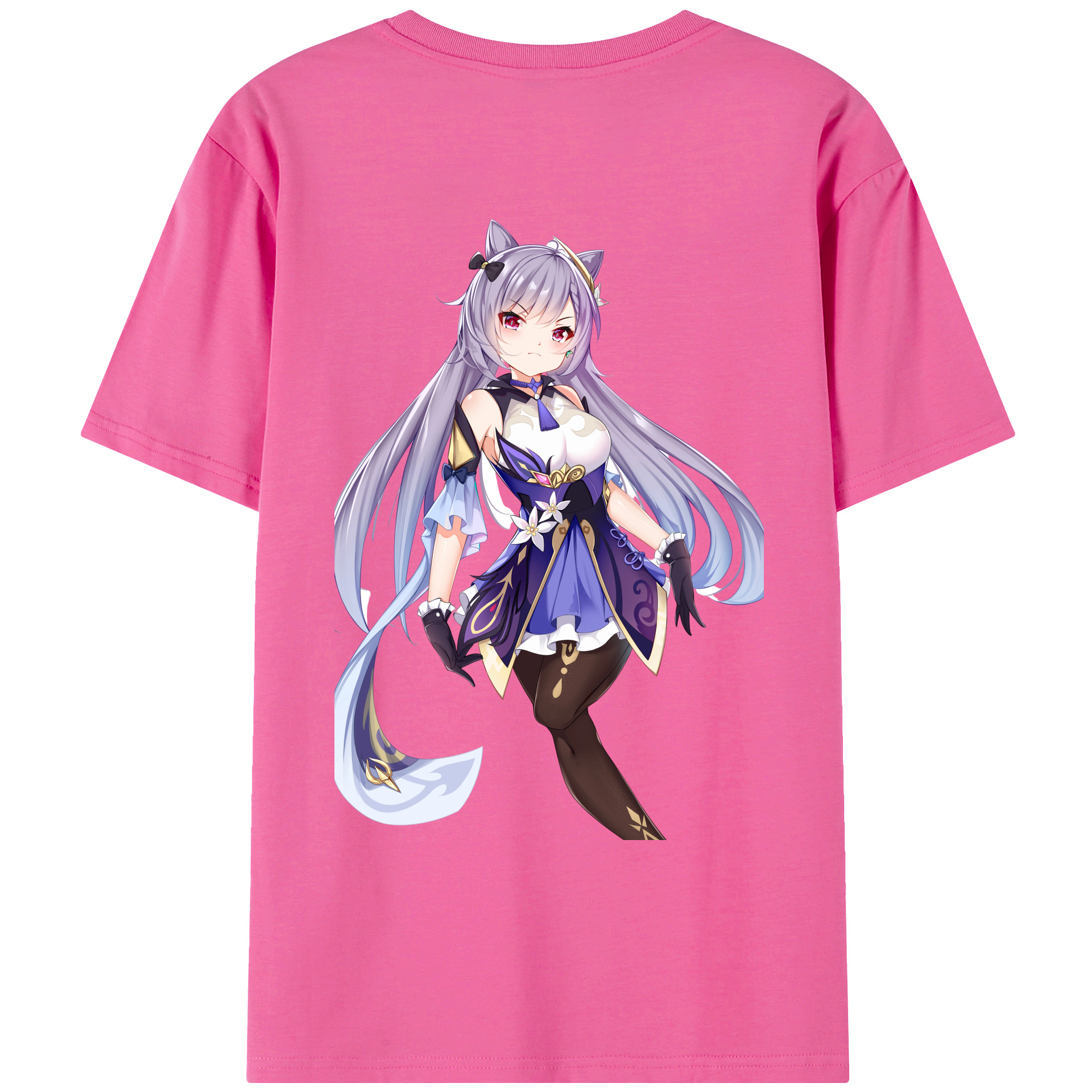 げんし神 刻晴 こくせい genshin Kokusei レディース半袖Tシャツ(バックプリント)